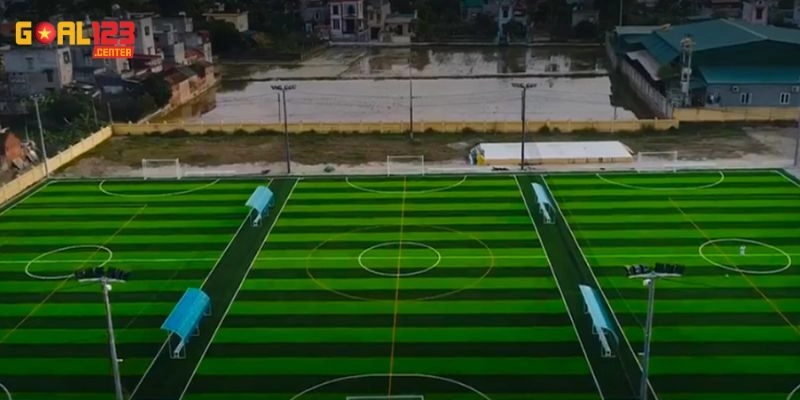 Bố trí sân theo kích thước sân bóng đá 5 người